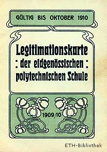 Legitimationskarte von Max Zschokke, 1910.