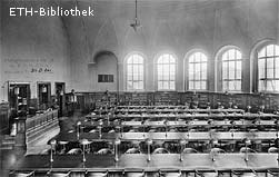 Gelehrsamkeit unter dem Dach: Lesesaal der ETH 1936.