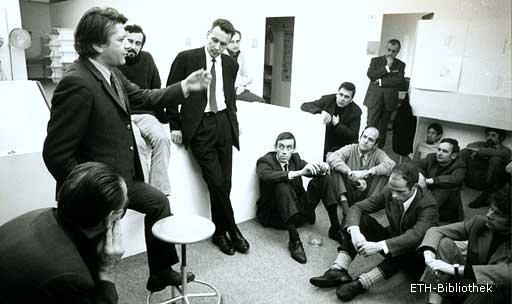 In der Architekturabteilung diskutierte man um 1968 intensiv, z. B. mit dem Schriftsteller Paul Nizon.