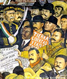 Mexiko im 20. Jahrhundert. Diego Rivera: De la conquista a 1930 (Ausschnitt)