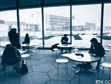 Cafeteria auf dem Hönggerberg in den 1970er-Jahren